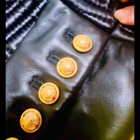 Balmain Black Leather Jacket - Picture 9 of 13